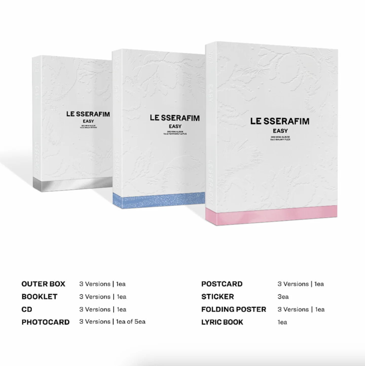 LE SSERAFIM 3RD MINI ALBUM [EASY] Random Ver.
