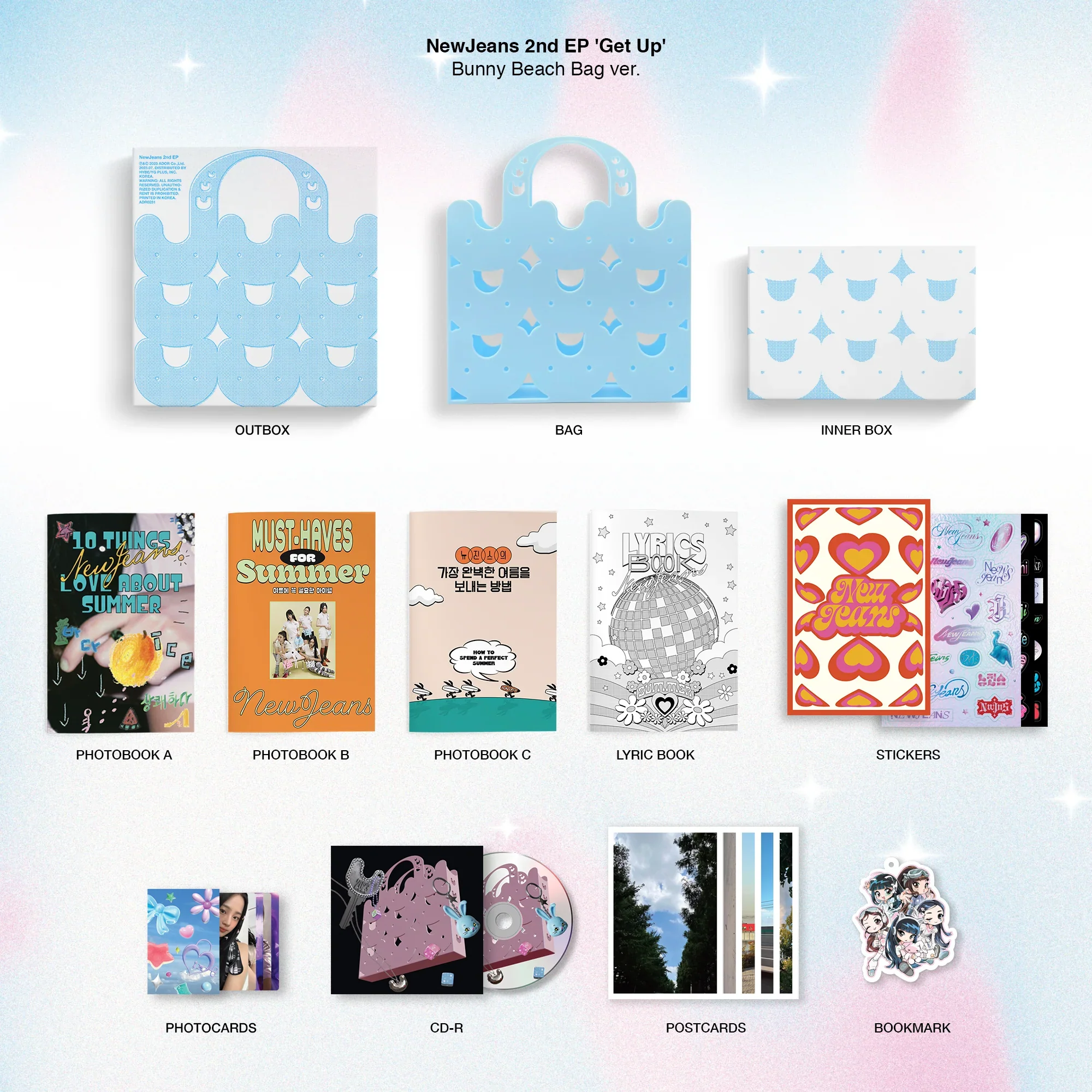 NewJeans 2ND EP[Get Up] Bunny Beach Bag Ver. (Random)