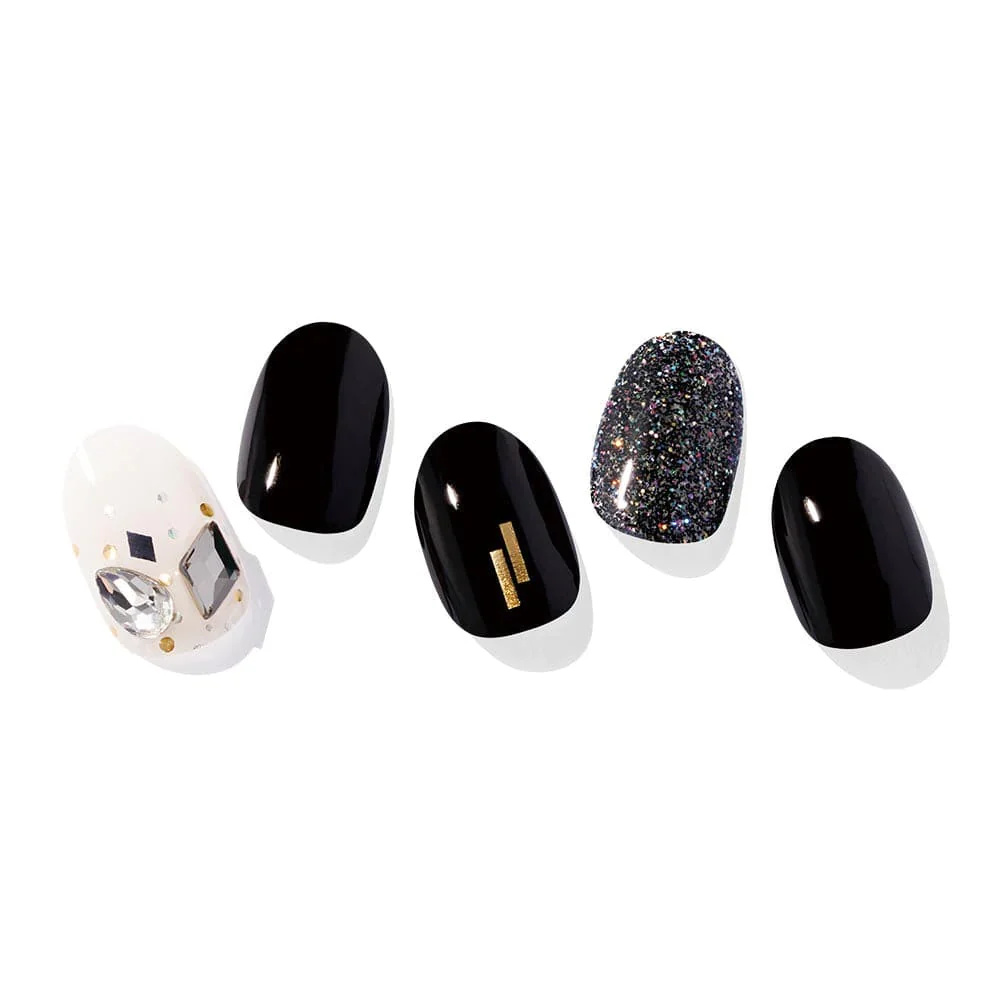 ohora Semi Cured Gel Nail Strips N Black Swan - Image 2