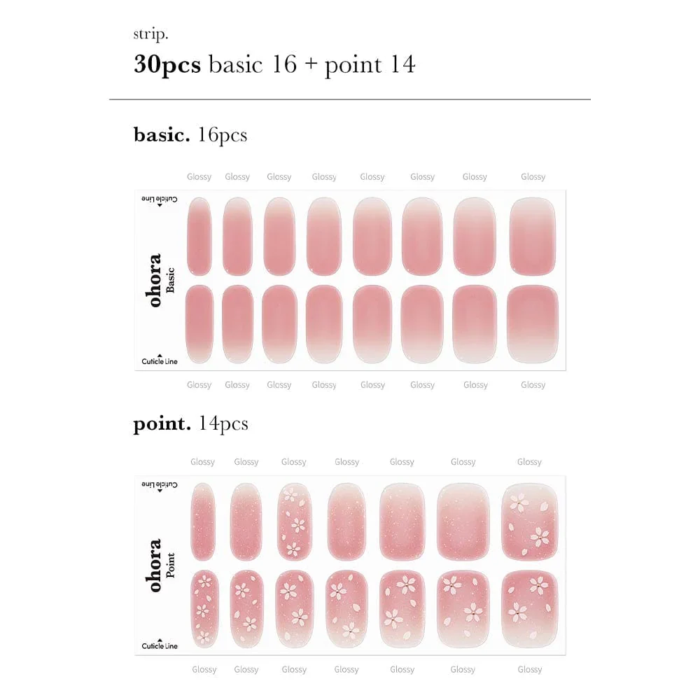 ohora Semi Cured Gel Nail Strips N Blossom - Image 4