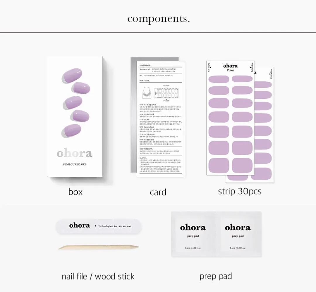 ohora Semi Cured Gel Nail Strips N Blueberry Jam - Image 4