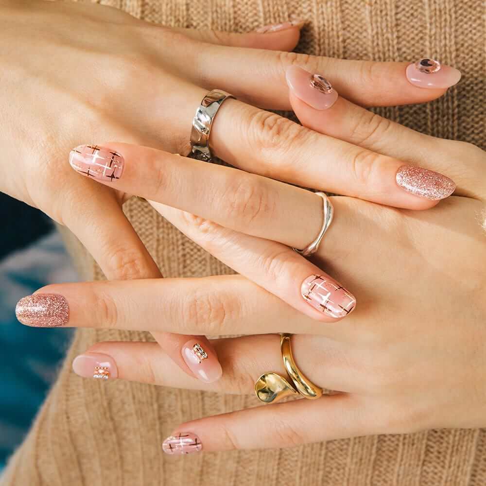 ohora Semi Cured Gel Nail Strips N Coco Tweed - Image 2