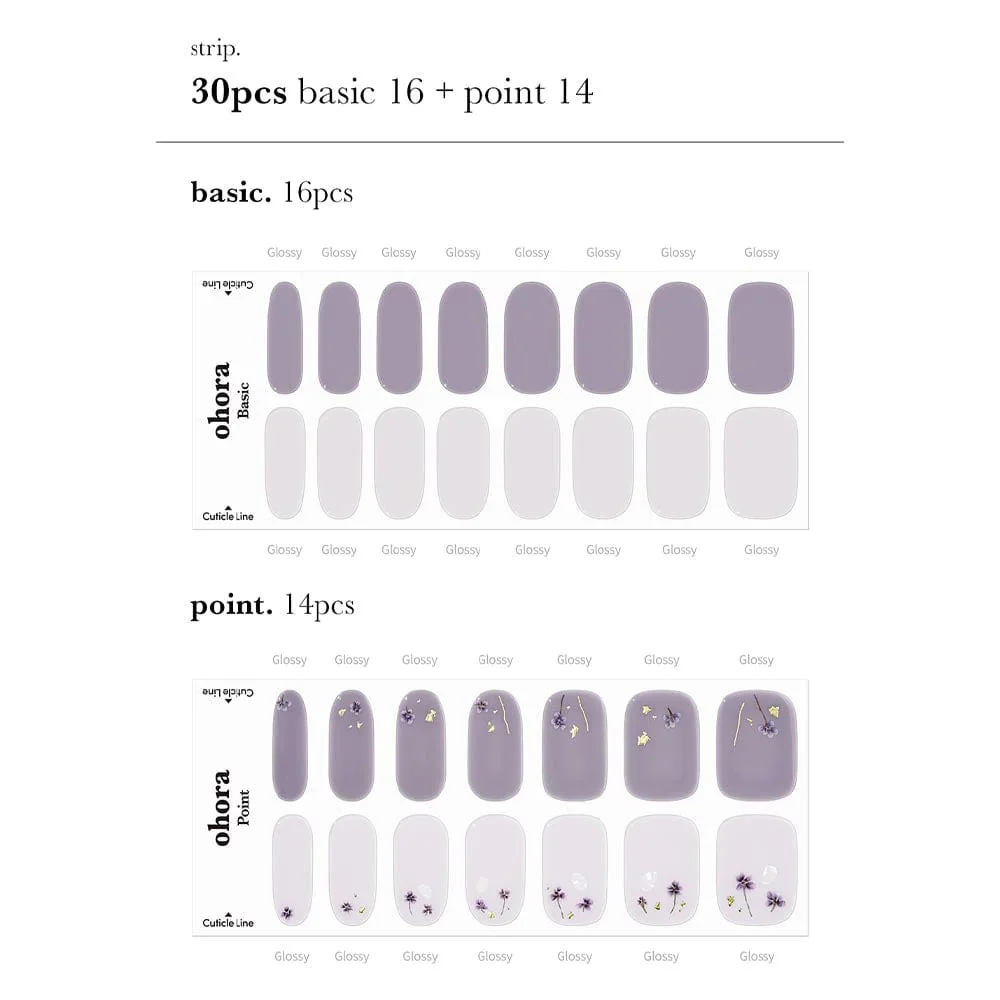 ohora Semi Cured Gel Nail Strips N Dancing Flower - Image 4