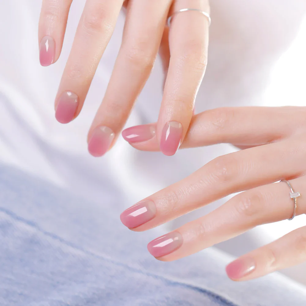 ohora Semi Cured Gel Nail Strips N Nudie Rosy
