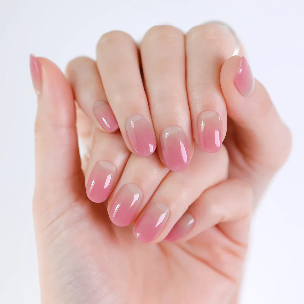 ohora Semi Cured Gel Nail Strips N Nudie Rosy - Image 3