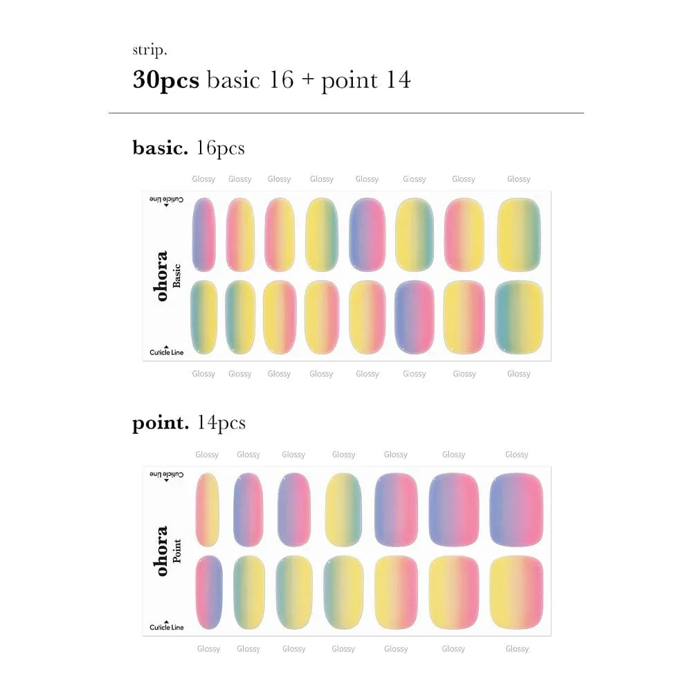 ohora Semi Cured Gel Nail Strips N Pastel - Image 4