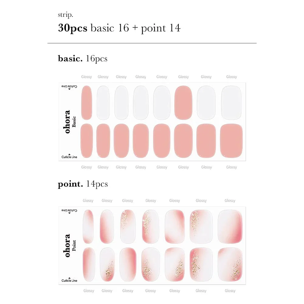 ohora Semi Cured Gel Nail Strips N Peach Melba - Image 4