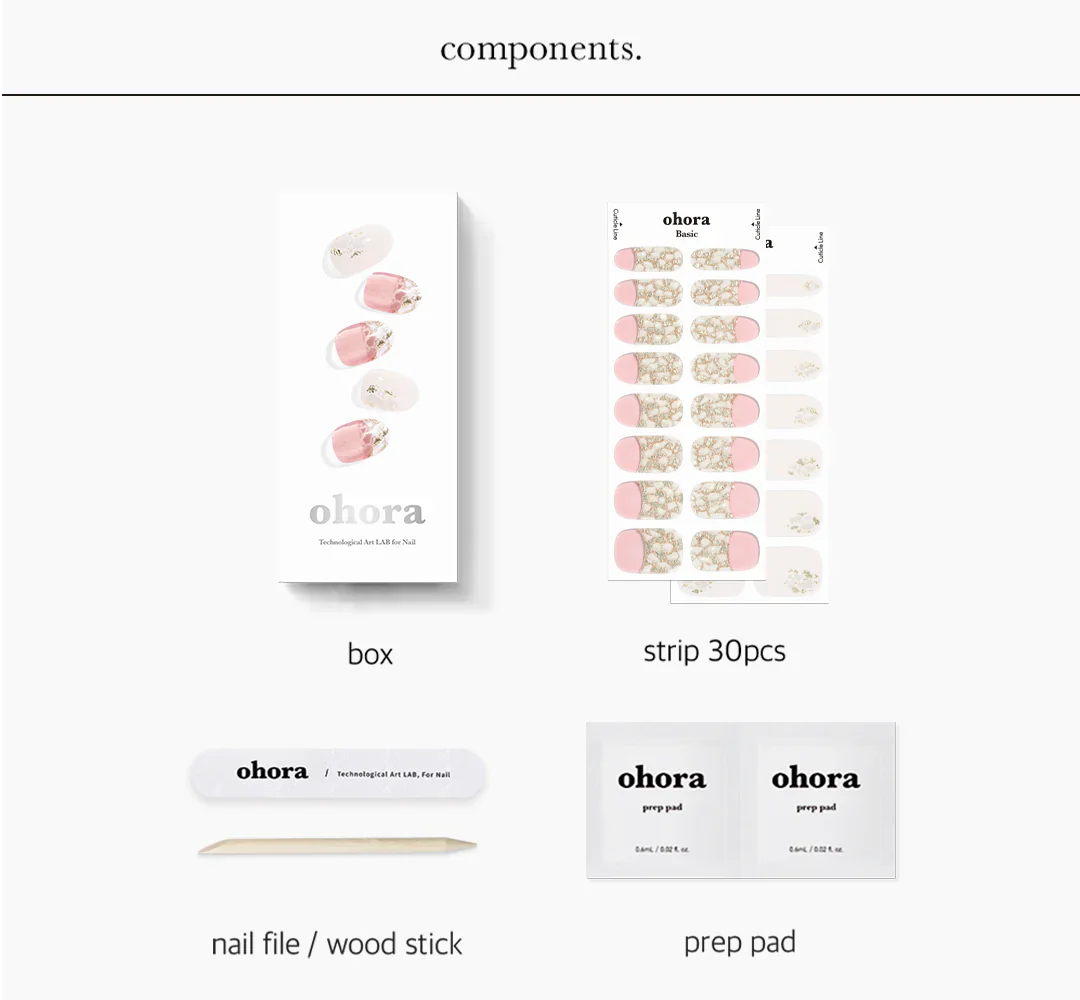 ohora Semi Cured Gel Nail Strips N Quartz - Image 5