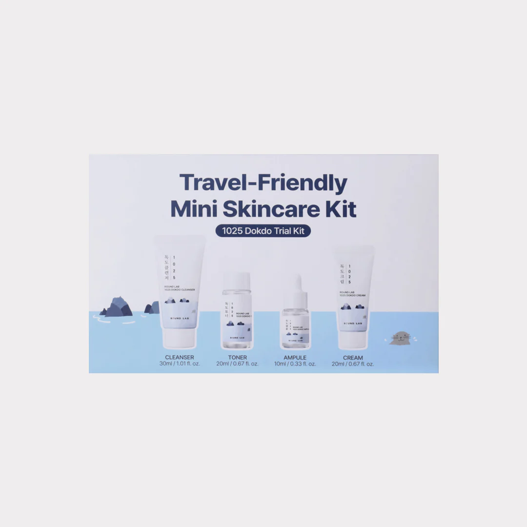 Round Lab 1025 Dokdo Trial Travel-Friendly Mini Skincare Kit