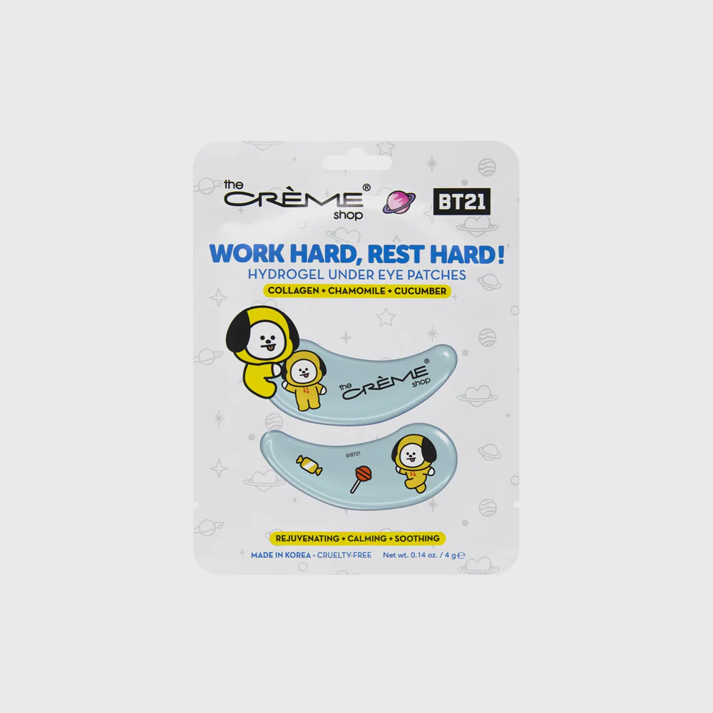 The Crème Shop x BT21 CHIMMY Hydrogel Under Eye Work Hard Rest Hard