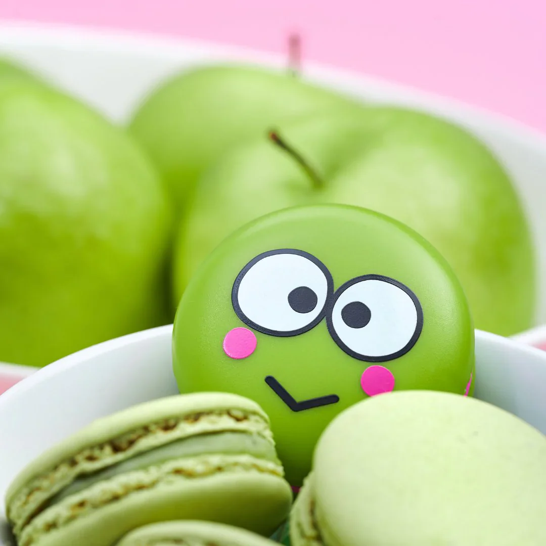 The Crème Shop x Hello Kitty Keroppi Macaron Lip Balm - Green Apple A Day