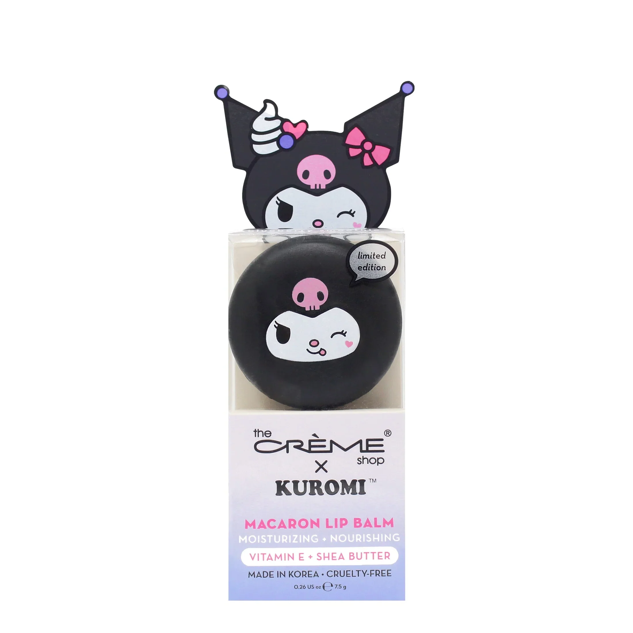 The Crème Shop x Hello Kitty Kuromi Macaron Lip Balm - Image 3