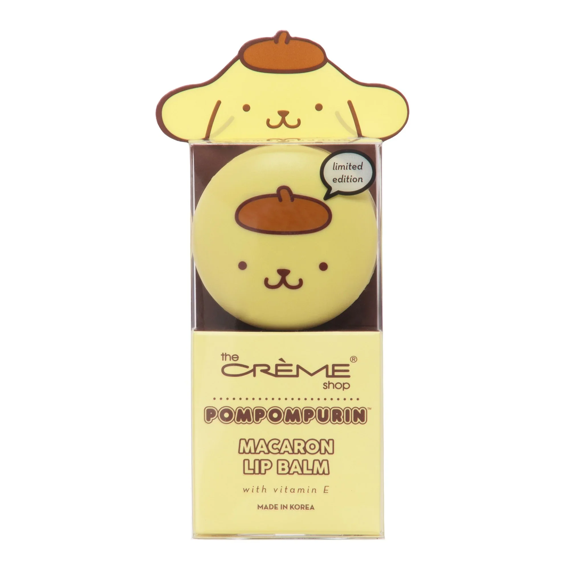 The Crème Shop x Hello Kitty - Pompompurin Holiday Caramel Pudding Macaron Lip Balm - Image 2