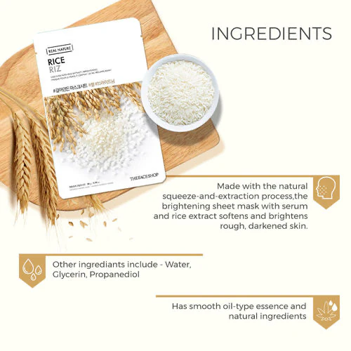 THE FACE SHOP Real Nature Rice Face Mask - Image 5