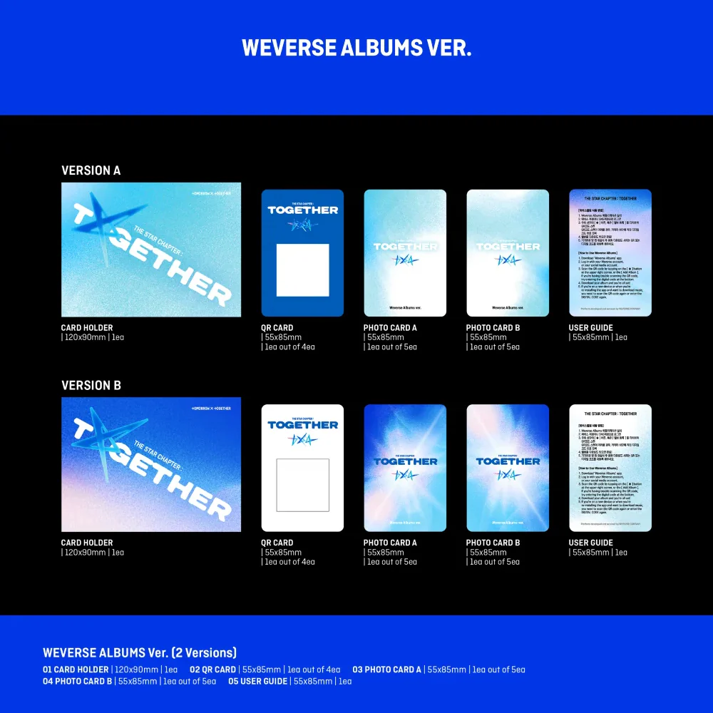 TOMORROW X TOGETHER TXT [THE STAR CHAPTER : TOGETHER] Weverse Albums Ver.